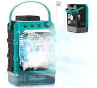 Portable Misting Fan Compatible for Makita 18 V Battery & USB Powered,Water Cooling Desk Fan, 1600mL Water Tank cooling spray, Air Cooler with Humidifier for Patio Garage Holiday Sports Office
