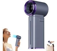 Portable Misting Fan, Mini Handheld Fan, 3500mAh Rechargeable Personal Mister, Digital Display, Adjustable Speeds, Dual Air Duct Design for Travel, Outdoor, Home, Office