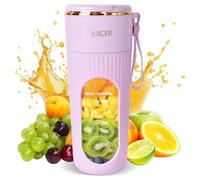 Portable Mixer, Mini Mixer, USB-C Rechargeable Personal Mixer for Smoothie and Shakes, 340 ml Cup with Leak-proof Lid, Powerful Mini Stand Mixer for Travel and Kitchen (Pink)
