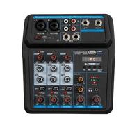 Portable Mixing Console Audio Mixer 4/6 Channel USB DJ Sound Controller Interface For PC Gaming Recording Streaming(4 Channel)