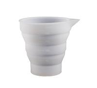 Portable Mixing Cup Silicone Mold Flexbile Dispensing Cup Folding Epoxy Resin Tool for Jewelry Making and Lab Education Demonstration Silicone