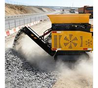 Portable Mobile Crusher - Concrete Stones Crusher High-Performance Small Jaw Crusher for Ore Granite Limestone Basalt Crushing with Conveyor