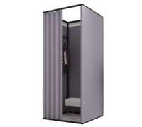 Portable Mobile Fitting Room - Compact Dark Gray Design, Easy Setup, Ideal for Retail Events & Clothing Stores, 85 cm, Perfect for On-the-Go Shopping & Malls