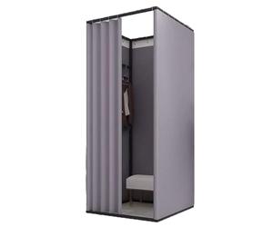 Portable Mobile Fitting Room - Compact Dark Gray Design, Easy Setup, Ideal for Retail Events & Clothing Stores, 85 cm, Perfect for On-the-Go Shopping & Malls