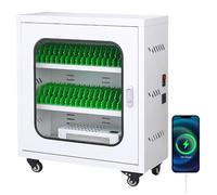 Portable Mobile Phone Storage Box, Usb Charging Station Lockers with Universal Wheel, Lockable Magnetic Door, Display Light, Overheating Protection, Cell Phone Locker Classrooom Factory 40