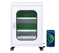 Portable Mobile Phone Storage Box, Usb Charging Station Lockers with Universal Wheel, Lockable Magnetic Door, Display Light, Overheating Protection, Cell Phone Locker Classrooom Factory 30