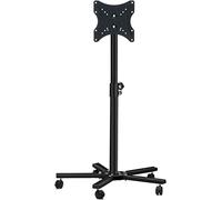 Portable Mobile TV Stand for 22-43 Inch Televisions Adjustable Height Rolling Cart with Locking Wheels Tilt TV Mount Max VESA 200x200 Perfect for Home and Office Use