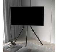 Portable Mobile TV Stand Tripod Base -Tv Floor Stand Easel w/Cable TiesTv Bracket 110 Lbs Max Load, Universal Tv Stand for 32 50 60 75 Inch TV - tv trolley stand