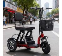 Portable Mobility Scooter for Adult, Foldable Lightweight 3-Wheel Mobility Scooter, Mobility Scooters, with Charger And Basket Comfortable Seat,15A,8 inch