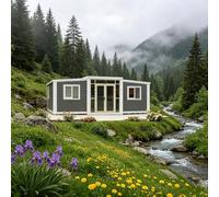 Portable Modular Container House, Expandable Steel Frame Cabin For Workspace, Storage, Farm, And Outdoor Construction - Versatile Prefab Solution
