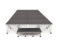Portable Modular Stage Platform Kit 2m x 4m with 40cm Risers by Gear4music
