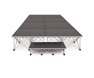 Portable Modular Stage Platform Kit 2m x 4m with 40cm Risers by Gear4music