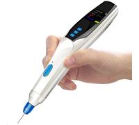 Portable Mole Remover Pen - Ozone Fibroblast Plasma with 5 Strength Levels, 5 Replacement Heads & LED Display for Eyelid Lift, Wart, Freckle & Wrinkle Removal
