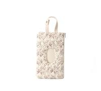 Portable Mommy Bag for Stroller, Quilted Baby Diaper and Wipes Pouch Portable Mommy Bag for Stroller Reusable Wipes Pouch with Lanyard for Casual Travel (Beige)