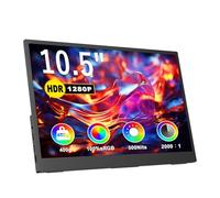 Portable Monitor for Laptop, 10.5" Screen Extender 1920x1280P IPS Travel Monitor 3:2, 500nits, 2000:1, w/45° Adjustable Stand, Standard HDMI USB-C Computer Display for Laptop PC Phone Mac PS4 Xbox