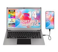 Portable Monitor with Keyboard,14inch 1080P FHD Lapdock Compatible with Raspberry Pi/Mini PC/Phone/PC/Game Console,CrowView Note Built-in Battery with RPi5 Adapter(Full TypeC & HDMI Cable Included)