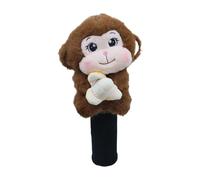 Portable Monkey Golf Wood Headcover Sleeve for All Golfer Needs, Dark Brown