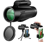 Portable Monocular 12X50 High Power Monocular with Phone Holder Tripod -Waterproof and Clear BAK4 Prism for Bird Watching Camping Hiking Match for Adult Bird Watching Outdoor