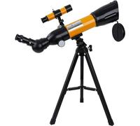 Portable Monocular Astronomical Refracting Telescope for Kids Adult, 90X Beginners Travel Astronomical Telescope, with Tripod,Orange