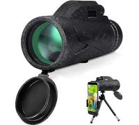 portable Monocular HD Monocular Telescope 80x100 BAK4 Telescope Zoom Monocular Portable Telescope with Smartphone Holder, gifts for children