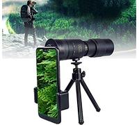 Portable Monocular Monocular Telescope 4K 10-300X40mm Zoom High Power Monocular With Smartphone Holder & Tripod BAK4 for Hiking Camping Travelling for Adult Bird Watching,