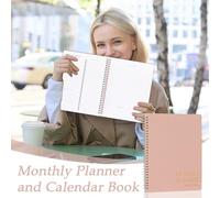 Portable Monthly Planner Book - Concise Calendar Planner Journal, Smooth Schedule Organizer Notebook Style, Matte Finish | Notebook Smooth Writing Pages, Premium Paper 24.3x19.3cm