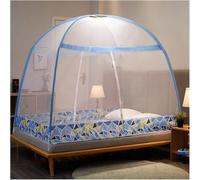 Portable Mosquito Net Tent for Bed, Dome-Style Pop Up Canopy with Encrypted Mesh, Foldable Travel Insect Screen (Blue 1.2m (4ft) bed)