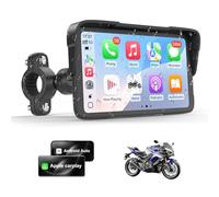 Portable Motorcycle CarPlay HD Touch Screen, Motorcycle GPS Navigation System with Apple Carplay and Android Auto, IP67 Waterproof, Support Pressure Settings