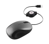 Portable Mouse - Compact Control Buttons, Professional Discreet | Lightweight Cable Roll Up Quick Response, Use Business Conference Desk Home