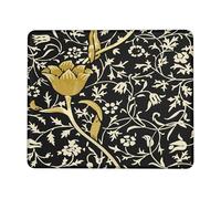 Portable Mouse Pad, Abstract Roses Flowers Vine Pla Mouse Mat Rubber Desk Mats 25X30cm for Work Typing Laptop