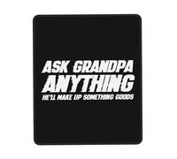 Portable Mouse Pad, Ask Grandpa Anything He'll Make UP Something Goods Mousepads Ergonomic Desk Pad 25X30cm for Gamer Typing PC