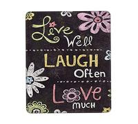 Portable Mouse Pad, Live Well Laugh Often Love Much Mouse Mat Modern Desk Mats 25X30cm for Work Office Studying