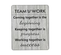 Portable Mouse Pad, Teamwork Coming Together is The Beginning Motivational Mousepads Rubber Desk Mats 25X30cm for Work Laptop Studying
