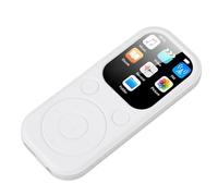 Portable MP3 Music Player with, HiFi Speaker, Voice Recorder, 2.01in Screen, Calendar, Stopwatch, Alarm Clock, FM Radio, E-books, White, 128GB, Built-in Battery (Without Small