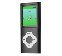 Portable MP3 Player, 1.8 Inch LCD Screen MP3 Player Media, HiFi Music Player Support MP3 Recording FM Radio Ebook Image Viewer, with Earphones (Black)