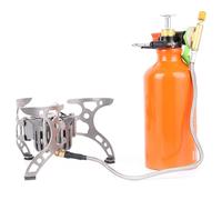 Portable Multi Fuel Camp Stove with Stable Support Legs, Liquid Fuel Stove Compatible with Gasoline, Alcohol for Camping, Hiking, Backpacking, Outdoor Cooking