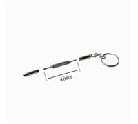 Portable Multi-function Stainless Steel Eyeglass Screwdriver Sunglass Watch Repair Kit With Keychain