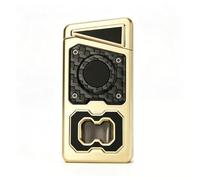 Portable Multi-functional Kerosene Lighter Multiple ignition methods, classic and gentle flame Transparent fuel tank Reusable Ideal for outdoor camping.(Metallic)