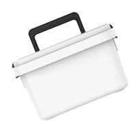Portable Multi-Layer Emergency Medicine Box with Lock, Plastic | Medicine Storage Box, Schools and Office Use, White Lightweight Dust Protection Design, Endurable Structure
