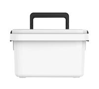 Portable Multi Layer Emergency Medicine Box with Lock, Plastic | White Portable Storage Box, Dust Protection and Lightweight Build, Office and Schools Use, Compartments