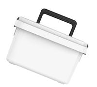 Portable Multi Layer Medicine Storage Box for Office and Schools | Plastic Emergency Case, Lightweight Portable Design, Multifunctional Storage, Dust Protection, White Finish