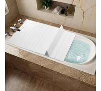 Portable Multifunctional Bathtub Tray Cover Anti Dust Waterproof Insulation Lid Foldable Bath Screen 116cm x 70cm x 0.65cm Ideal for Relaxing Baths