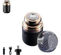 Portable Multifunctional Capsule Shaver, 2 in 1 Mini Capsule Shaver, Washable Automatic Men's Electric Shaver, USB Rechargeable Wet Dry Mini Shaver for Men (Black)