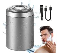 Portable Multifunctional Electric Shaver, 2025 New Mini Shavers for Men, Electric Razor for Men Pocket Size, USB Rechargeable Waterproof Electric Razor (Silver)