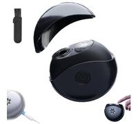 Portable Multifunctional Electric Shaver, Portable Rotary Dual Ring Electric Shaver, Dual Ring Rotary Blades, Waterproof, One-Button Long Battery Life for Home Travel (Knight Black)