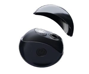 Portable Multifunctional Electric Shaver, Rechargeable Mini Dual-Ring Razor, Compact Face Shaver, IPX4 Waterproof, Razor for Shaving Face, Long Battery Life Mini Shave for Travel (Knight Black)