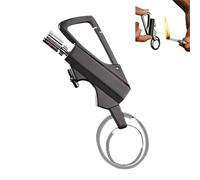 Portable Multifunctional Ignition Device - Waterproof Keychain Lighter With Bottle Opener, Permanent Match Fire Starter For Outdoor Camping, Hiking, And Survival Use(Black)