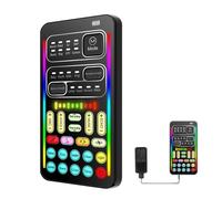 Portable Multifunctional Voice Disgusting Disgusting Mini Sound Card with 8 Sound Effects Changes Voice Changer Compatible with Mobile Phone, Computer, Table Multifunci