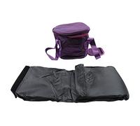 Portable Music Bowl Storage with Dual, 2 External Pockets, Durably Polyester Cotton Fabric, Comfortable Handle, Thickened for Good (14in Pure Purple)