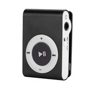 Portable Music Player, Back-Clip Design Mini MP3,Long Battery Life Built-in Memory Card Expansion Slot 8GB Sports MP3 Player, Aluminum Alloy Material Mini Music Player with Earphone(black)
